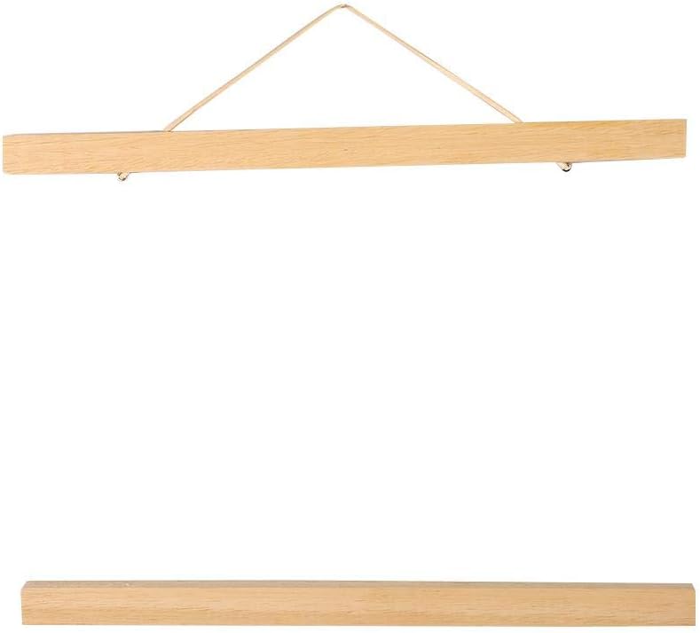 woobles Wooden Poster Frame, Magnetic Light Wood Frame Hanger for Photo Picutre Canvas Artwork Art Print Wall Hanging(White Wood) (30cm) - Image 1